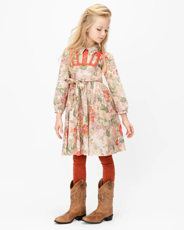 PAADE MODE "WINTER MEADOW" Cotton Blossom Petals Maxi Dress in Pink Chic Boho Print Maxi Dress PAADE MODE "WINTER MEADOW" Cotton Blossom Petals Maxi Dress in Pink Chic Boho Print Maxi Dress