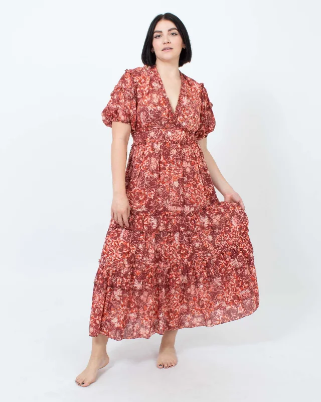 Printed Maxi Dress Cozy Ribbed Maxi Dress