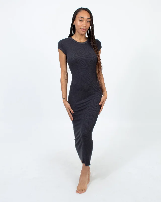 Ribbed Maxi Dress Cozy Longline Maxi Dress