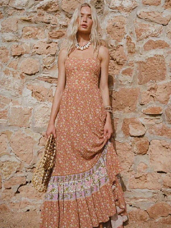 Sienna Strappy Maxi Dress Elegant Lace-Up Maxi Dress