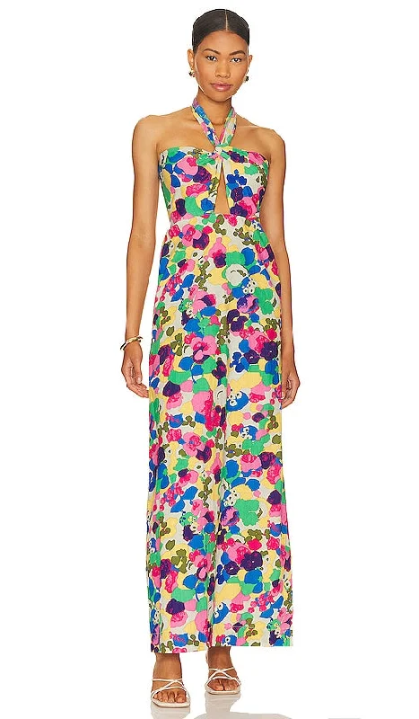 SWF Cross Front Maxi Dress in Pink Comfortable Maxi Dress with Sleeves