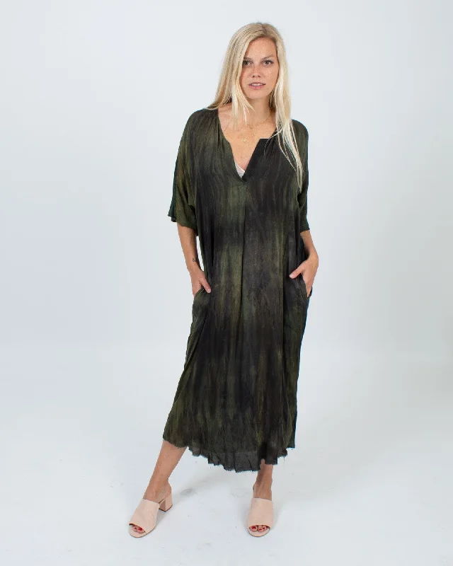 Tie Dye Maxi Dress Fashionable Chiffon Tiered Maxi Dress
