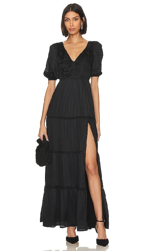 Tularosa Kalena Maxi Dress in Black Classic Black Maxi Dress
