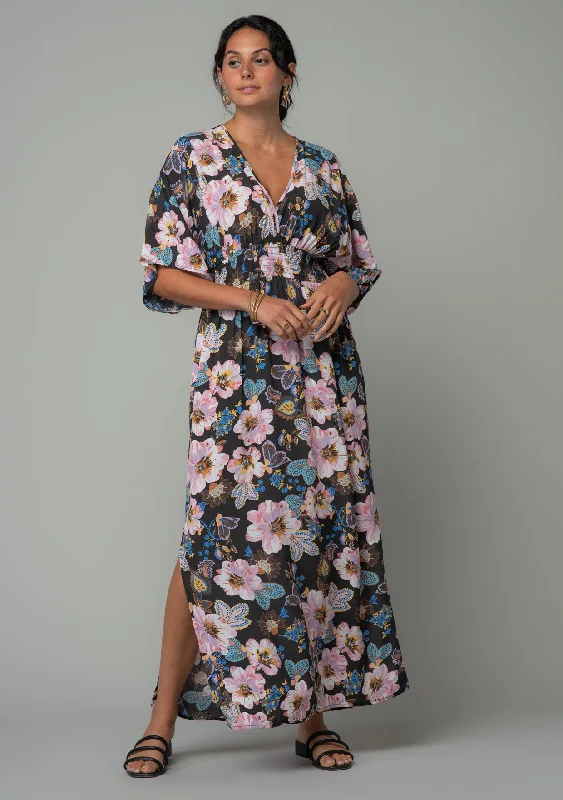 Naomie Kimono Sleeve Maxi Dress Classic Strapless Maxi Dress