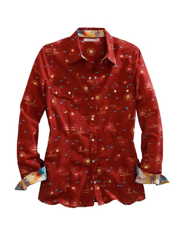 WOMENS LONG SLEEVE SNAP SANTA FE SUN WESTERN SHIRT Beaded Sequined Faux Fur