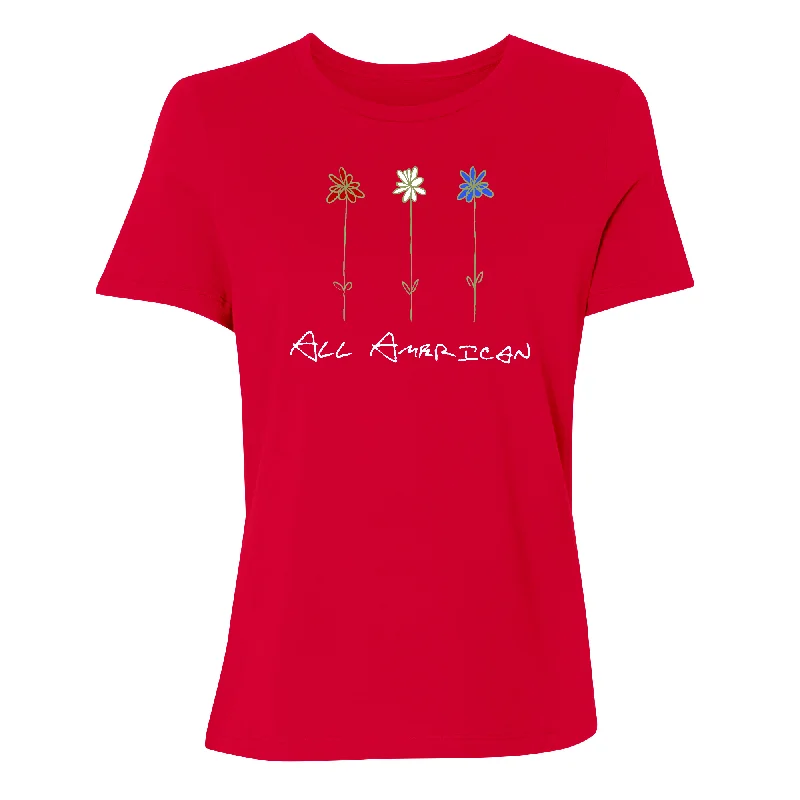 All American Women's T-Shirt Machine Wash Dry Clean Hand Wash