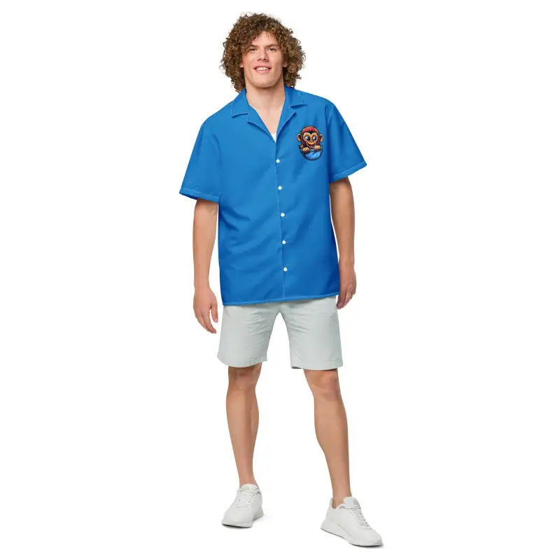 Stay Cool: Summer Moisture-wicking Monkey Pocket Shirt Hooded Caped Shawl Collar
