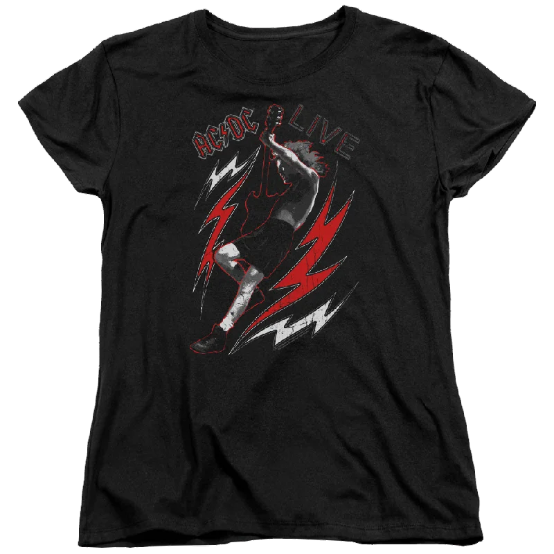 AC/DC Live - Women's T-Shirt Hooded Caped Shawl Collar