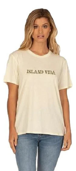 Amuse society island vida tee / citron Rayon Fabric Velvet Fabric Corduroy Fabric