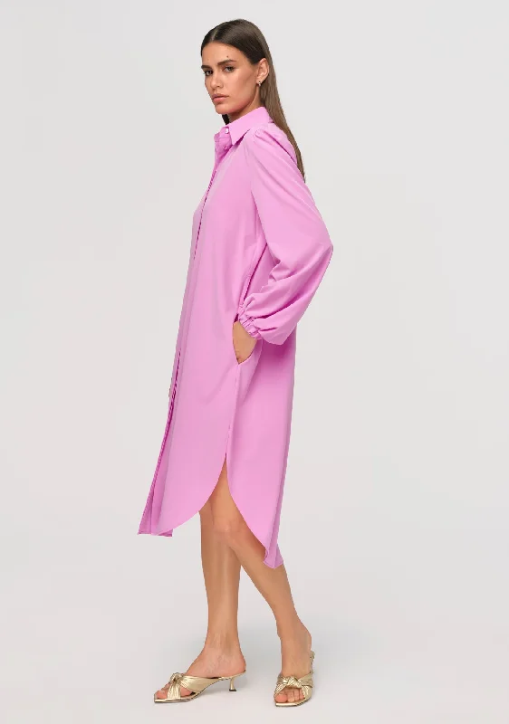 ATELLA Shirt Dress magenta Terry Blend Velvet Blend Canvas Blend