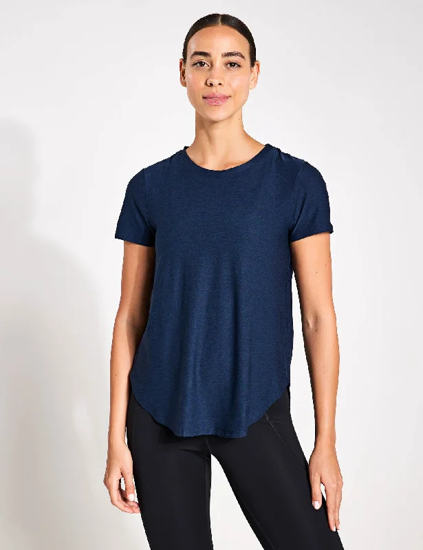 Featherweight On The Down Low Tee - Nocturnal Navy Collared Crew Neck Turtle Neck