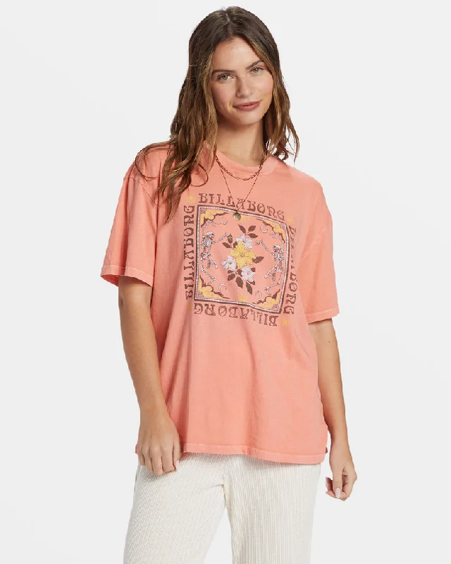 Billabong Wild West Side T-Shirt - PEACH OUT Elasticated Padded Insulated