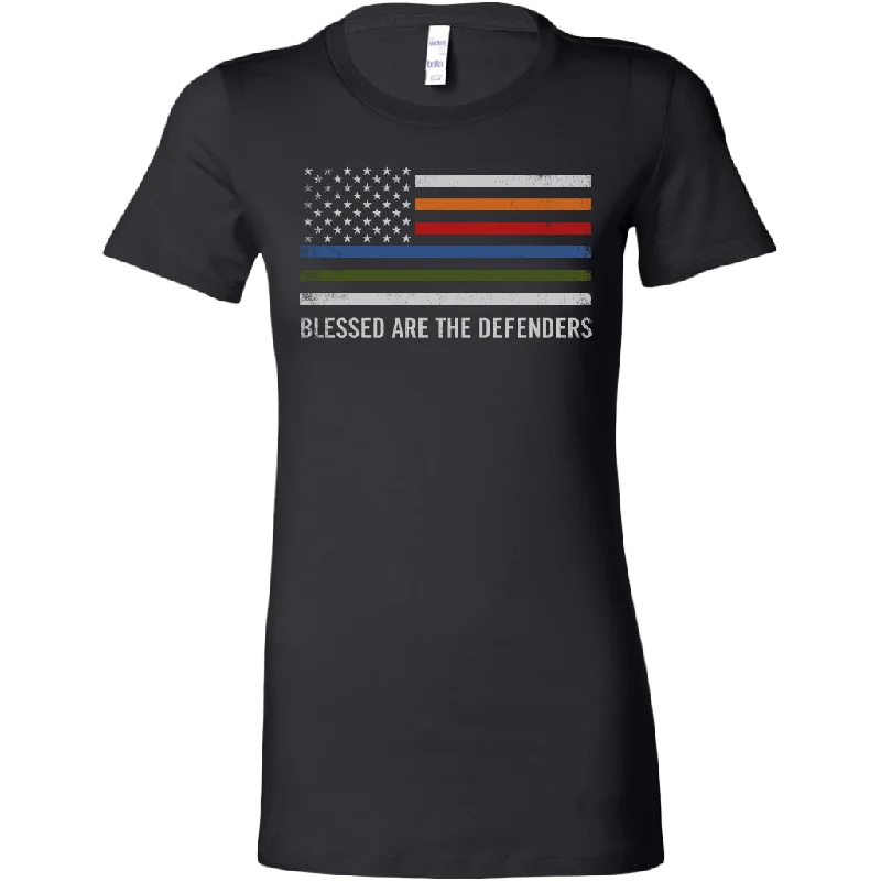 Blessed Are The Defenders Women's T-shirt Jersey Fabric Tulle Fabric Batik Fabric