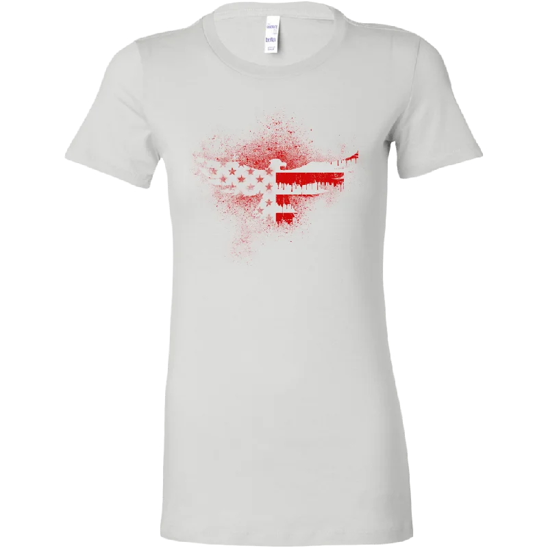 Blood Eagle Women's T-Shirt Polka Dot Checkered Tartan