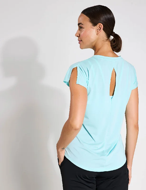Aina T-Shirt - Blue Soft Wool Fabric Cashmere Fabric Tweed Fabric