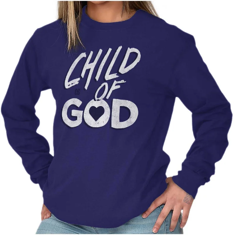 Child Of God Long Sleeve T Shirt Machine Wash Dry Clean Hand Wash