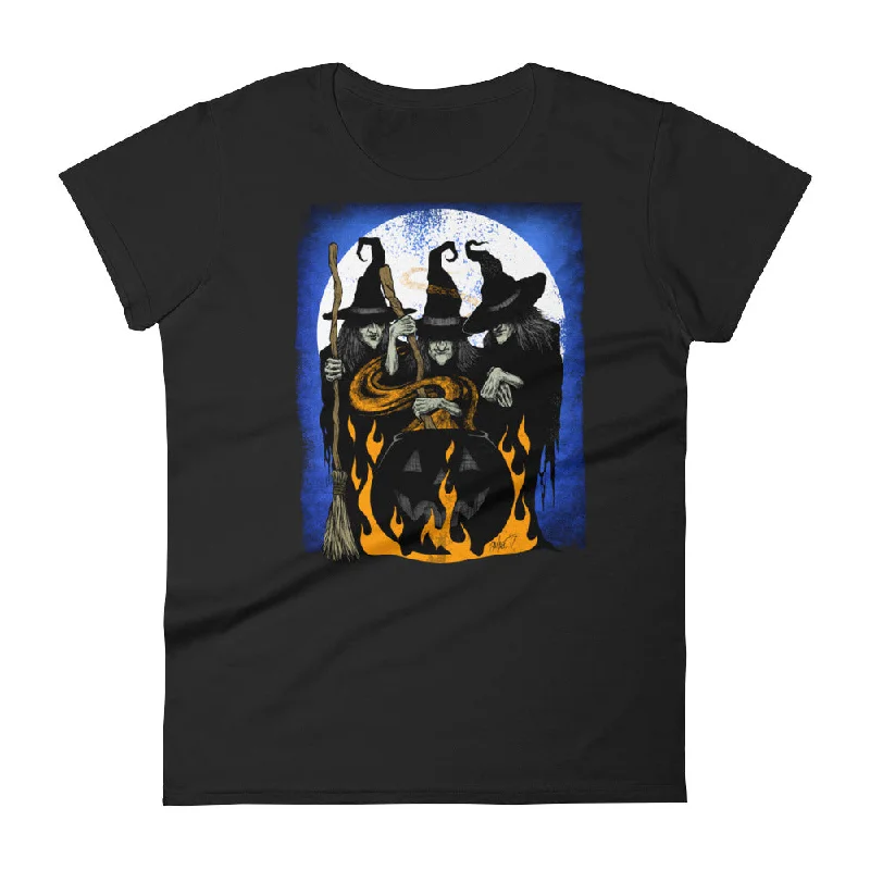 Couldron Crones Women's short sleeve t-shirt Front Pockets Side Pockets Patch Pockets Couldron Crones Women's short sleeve t-shirt Front Pockets Side Pockets Patch Pockets