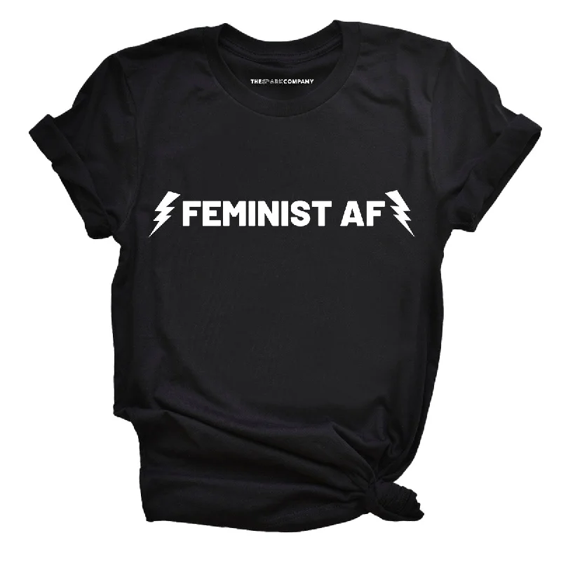 Feminist AF Lightning Feminist T-Shirt Chenille Brocade Lace