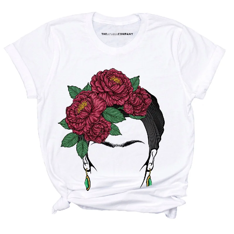Frida Portrait Feminist T-Shirt Cotton Fabric Linen Fabric Terry Fabric
