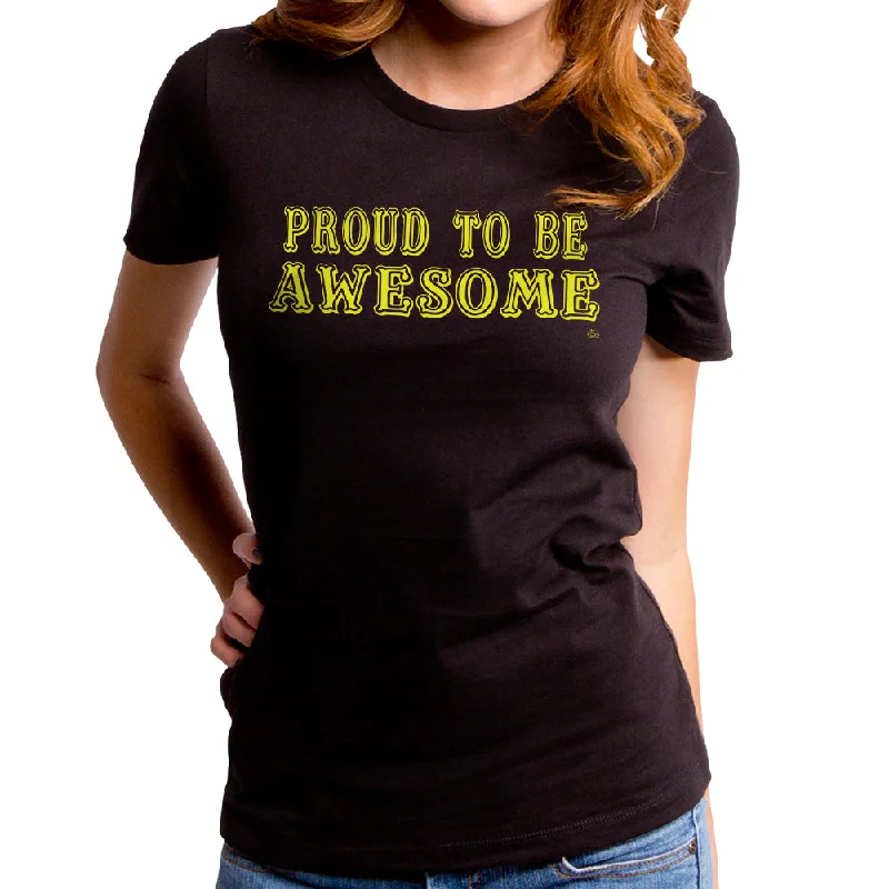 Proud To Be Awesome Women's T-Shirt Rayon Fabric Velvet Fabric Corduroy Fabric