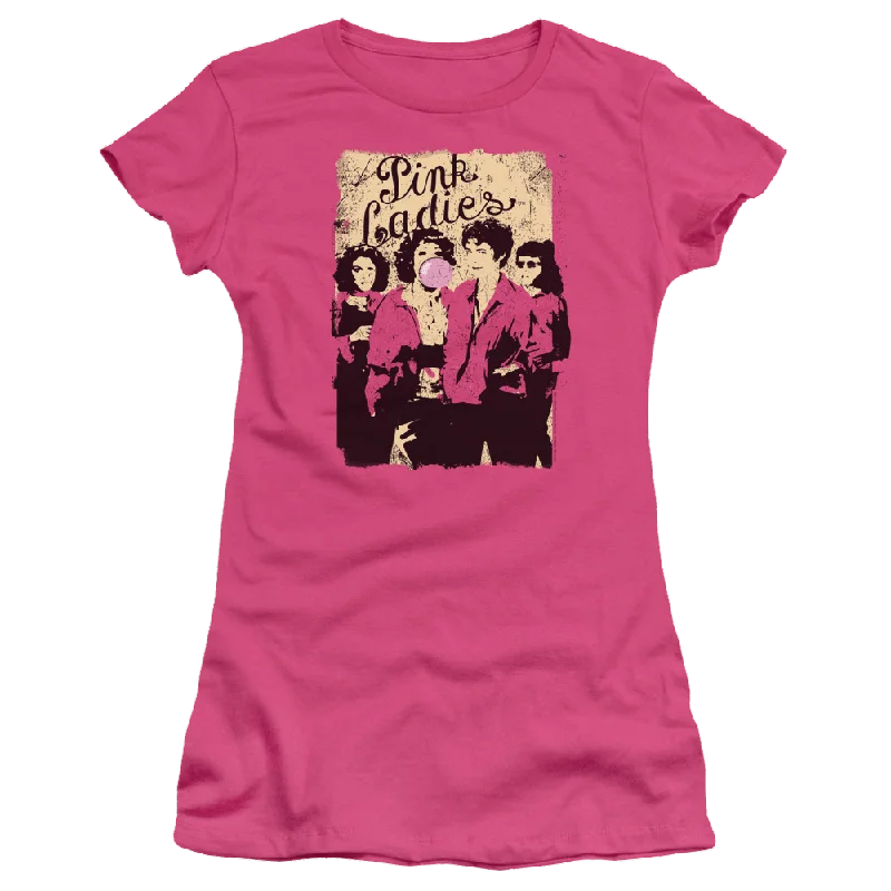 Grease Pink Ladies - Juniors T-Shirt Nylon Fabric Polyester Fabric Spandex Fabric