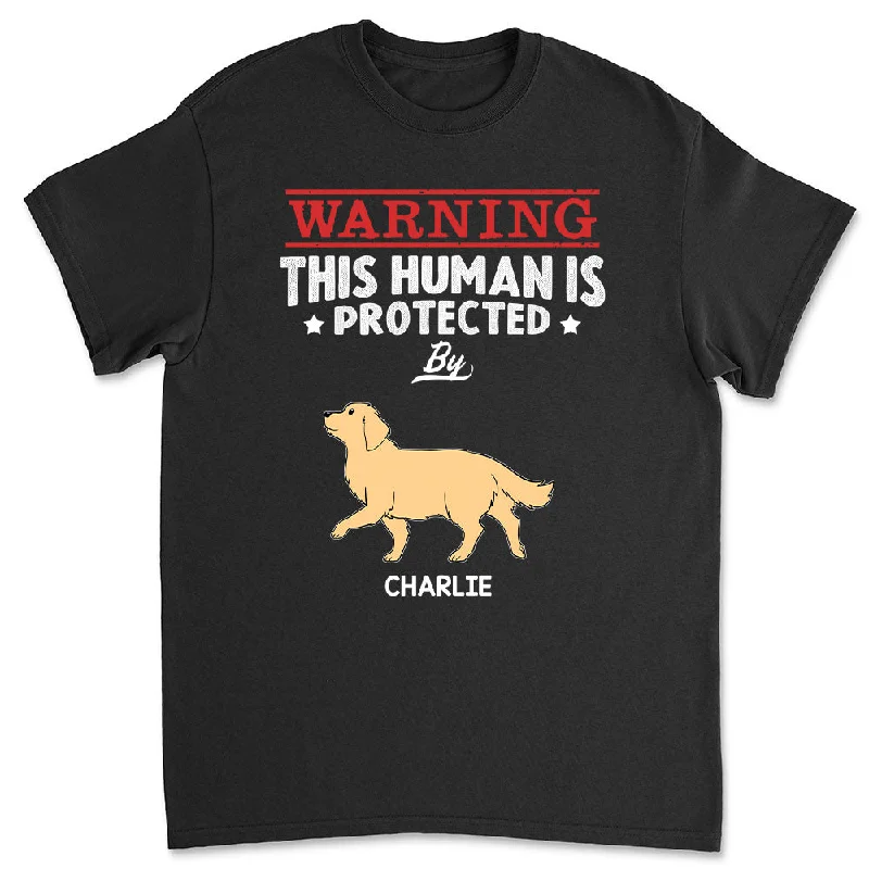 Human Protected By - Personalized Custom Unisex T-shirt Cashmere Blend Cotton Blend Poly Blend