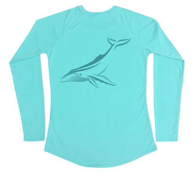 Humpback Whale Performance Shirt (Women) Wool Fabric Cashmere Fabric Tweed Fabric