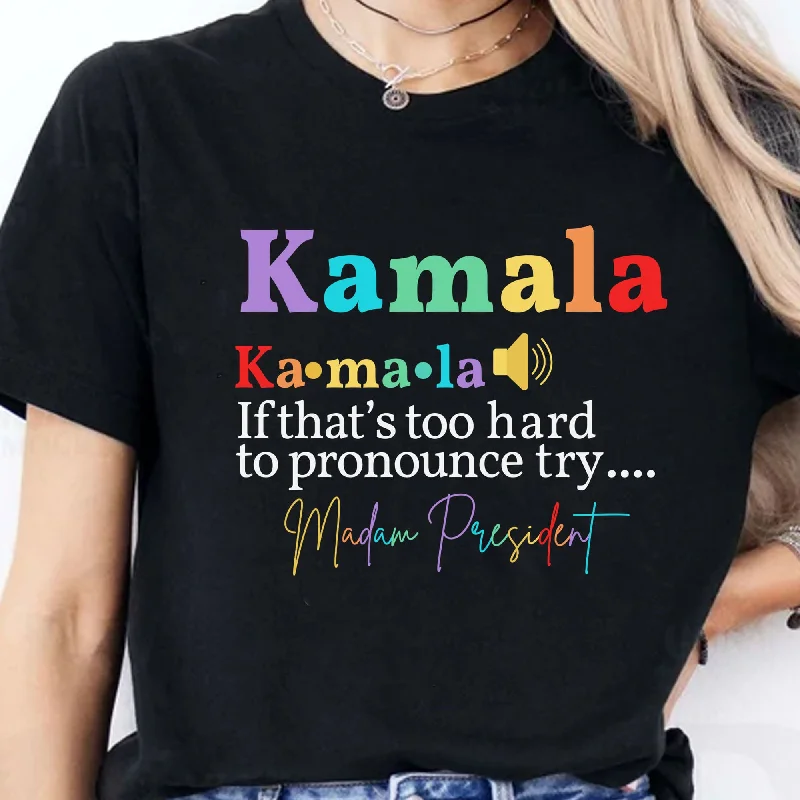 Kamala Madam President | Kamala Harris 2024 Shirt | Democrat Shirt Dark T1243 - KH2 Collared Crew Neck Turtle Neck Kamala Madam President | Kamala Harris 2024 Shirt | Democrat Shirt Dark T1243 - KH2 Collared Crew Neck Turtle Neck