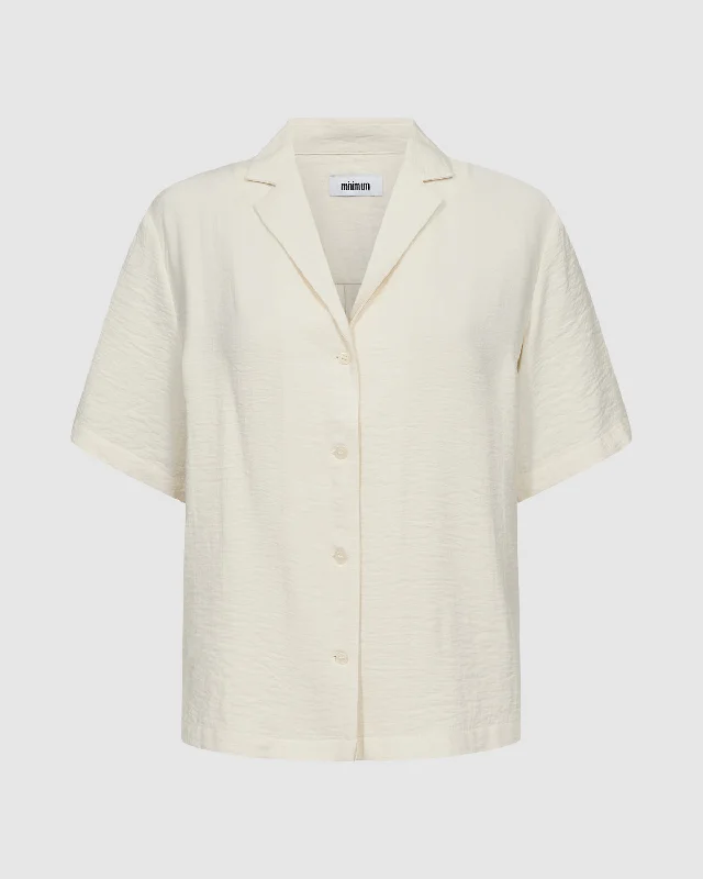 Karenlouise 3077 Shirt - Coco Milk Houndstooth Herringbone Solid