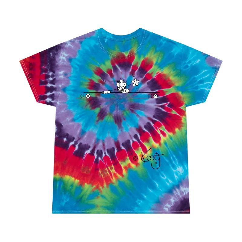 Longboarder,Tie-Dye Tee, Spiral Modern Contemporary Chic