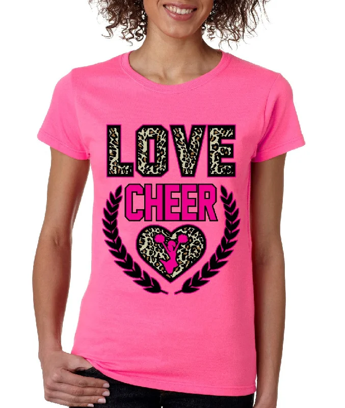 Love Cheer Leopard womens T-Shirts Rayon Fabric Velvet Fabric Corduroy Fabric