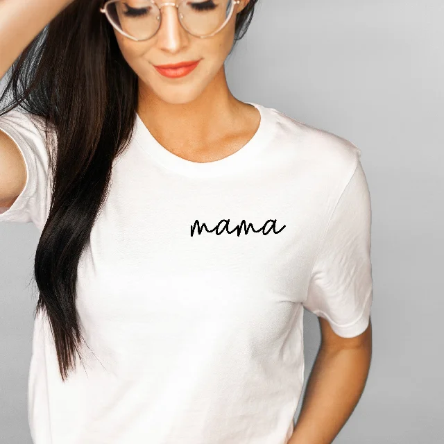Mama shirt- mothers day t-shirts- gift for new mom- new mom shirt- gift for her- mommy tank top - baby announcement shirt- pregnancy shirt Basic T-Shirt Crew Neck Short Sleeve Mama shirt- mothers day t-shirts- gift for new mom- new mom shirt- gift for her- mommy tank top - baby announcement shirt- pregnancy shirt Basic T-Shirt Crew Neck Short Sleeve