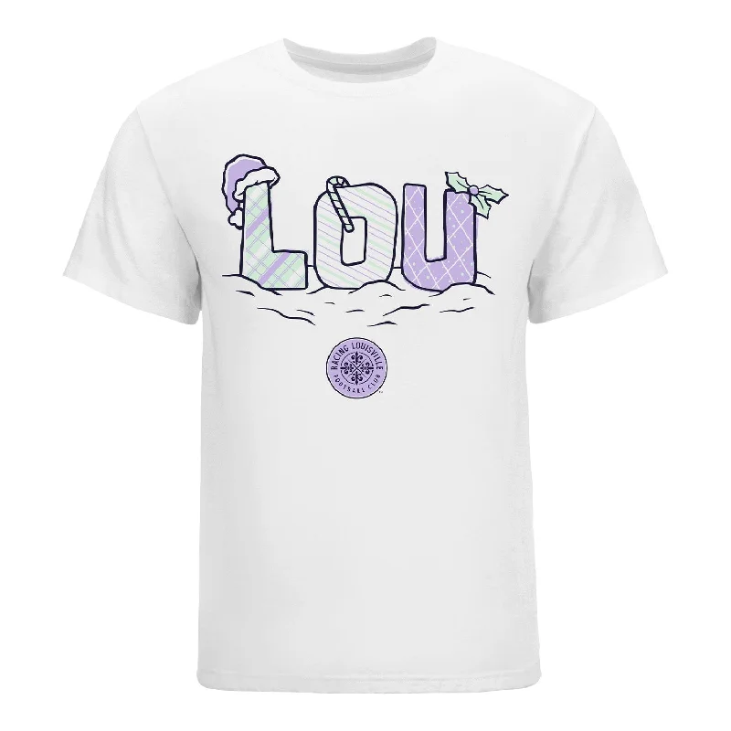 Unisex Racing Louisville Holiday White Tee Mesh Blend Leather Blend Suede Blend