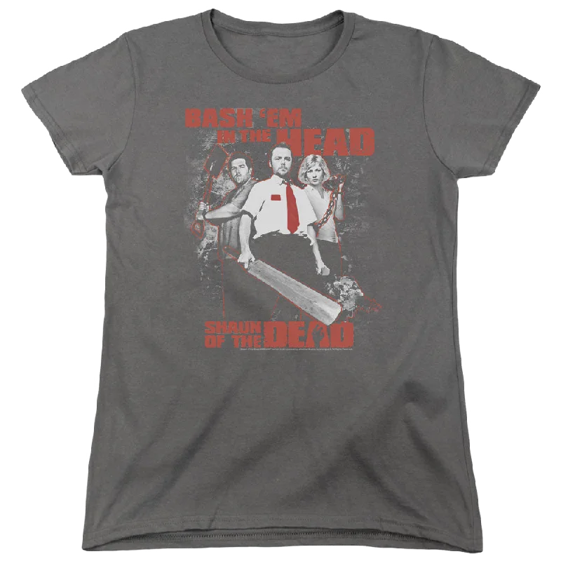 Shaun of the Dead Bash Em - Women's T-Shirt Thin T-Shirt Open Front Quick Dry