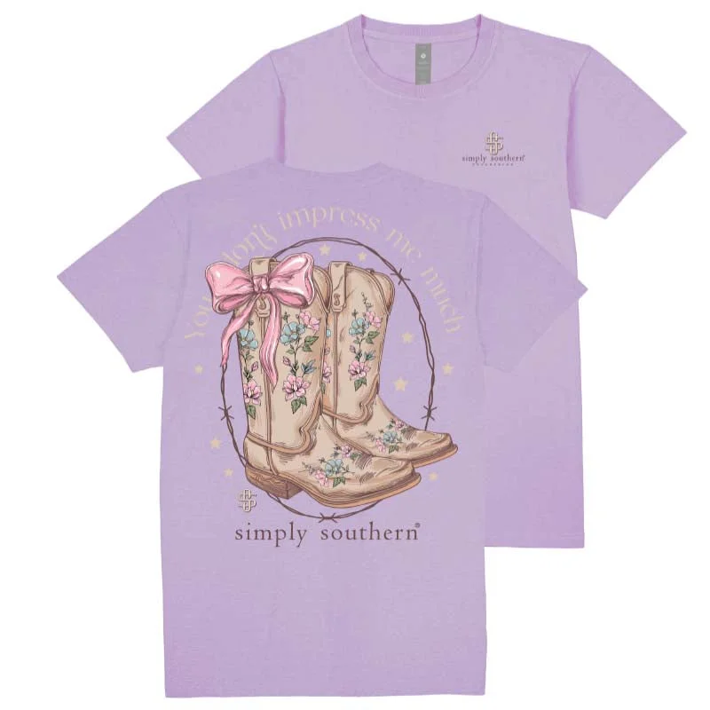 Don't Impress Me Short Sleeve T-Shirt Chenille Blend Fleece Blend Nylon Blend