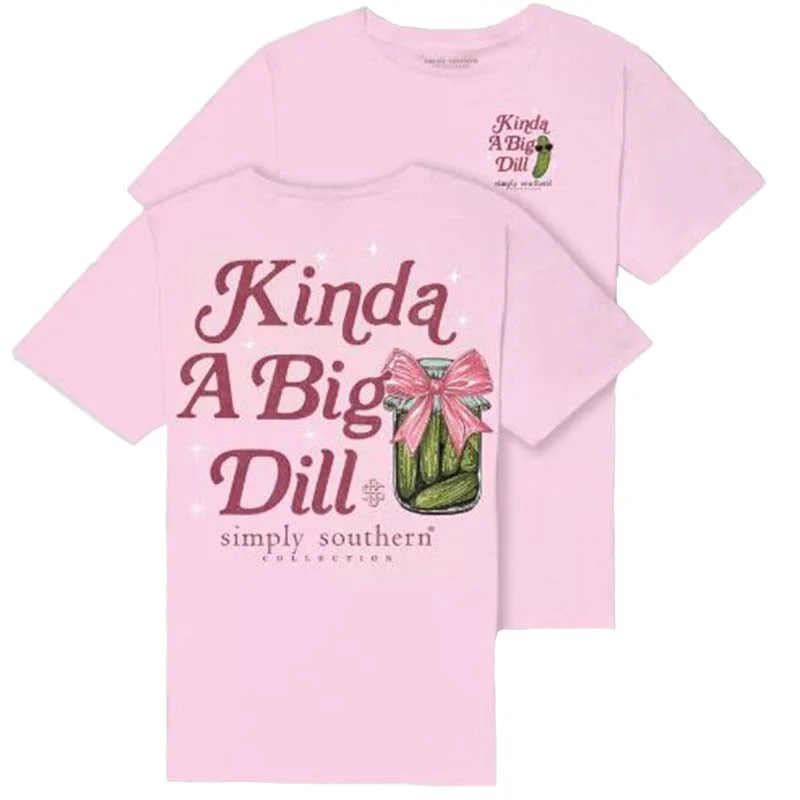 Kind Of A Big Dill Short Sleeve T-Shirt Collared T-Shirt Boat Neck A-Line