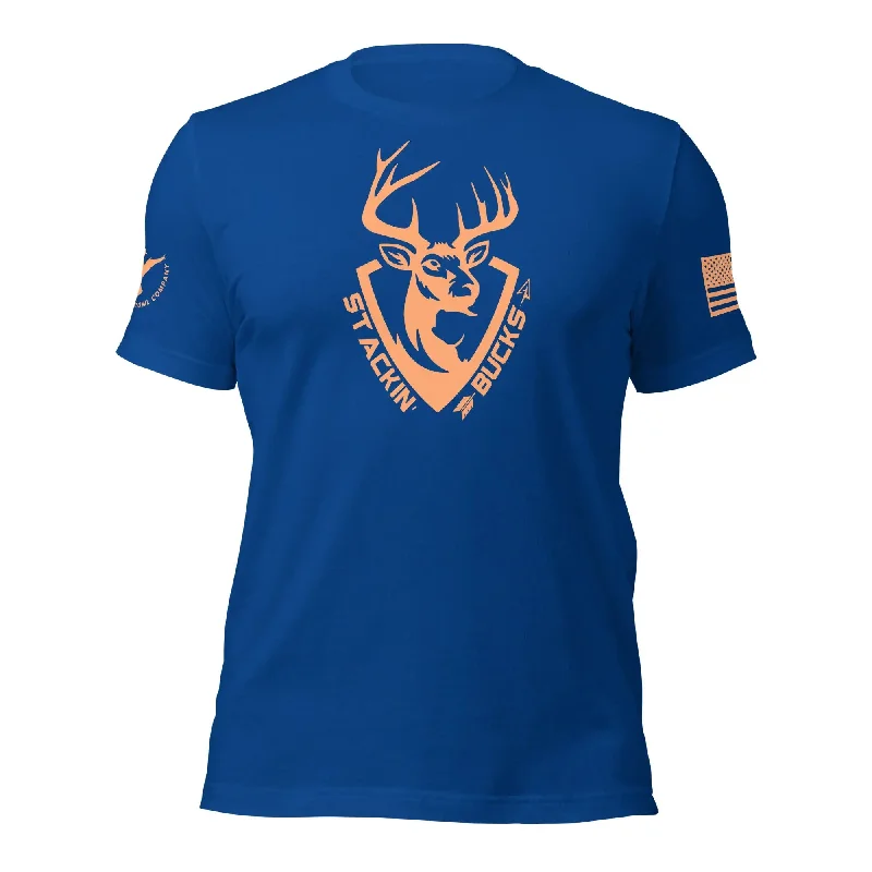 Wing Beat Waterfowl Stackin' Bucks Sure Shot T-Shirt Zippered Front Buttoned Front Snap Front