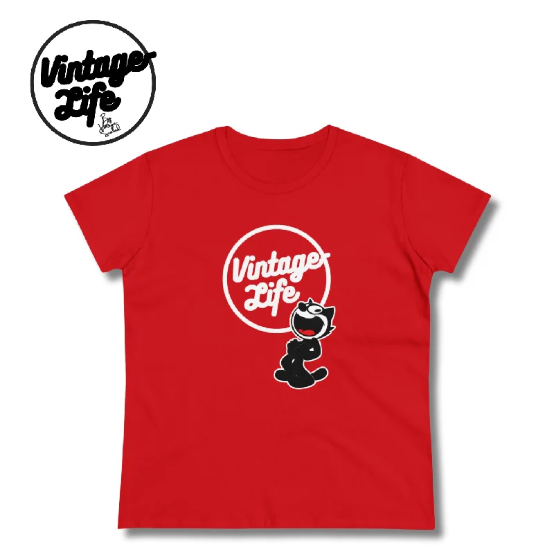 Vintage-Sealed "Vintage-Life" FELIX LOL Apparel T-Shirts Short Sleeves| Brand New Women's Fashion Collared Crew Neck Turtle Neck Vintage-Sealed "Vintage-Life" FELIX LOL Apparel T-Shirts Short Sleeves| Brand New Women's Fashion Collared Crew Neck Turtle Neck