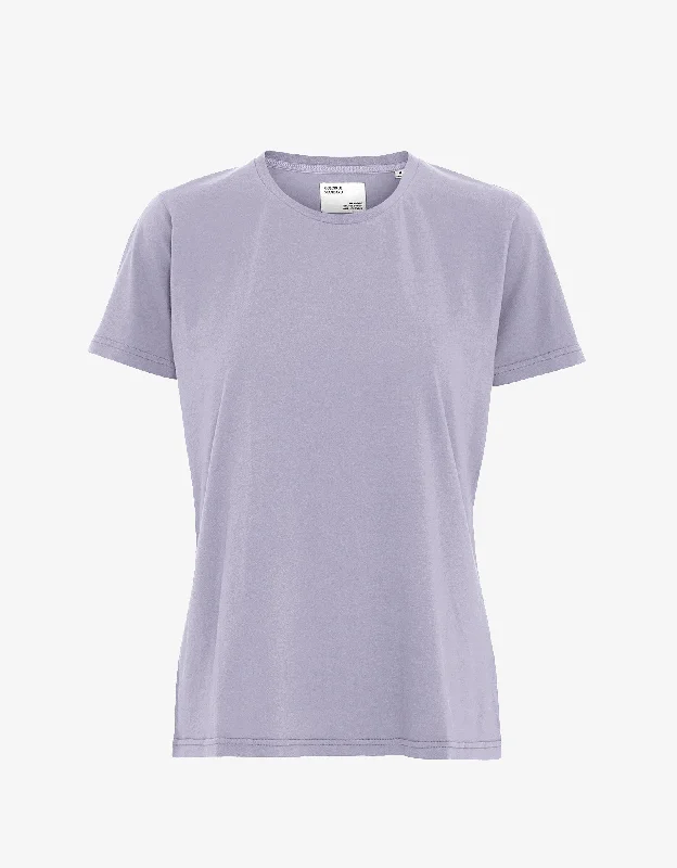 Women Light Organic Tee - Purple Jade Silk Blend Satin Velvet