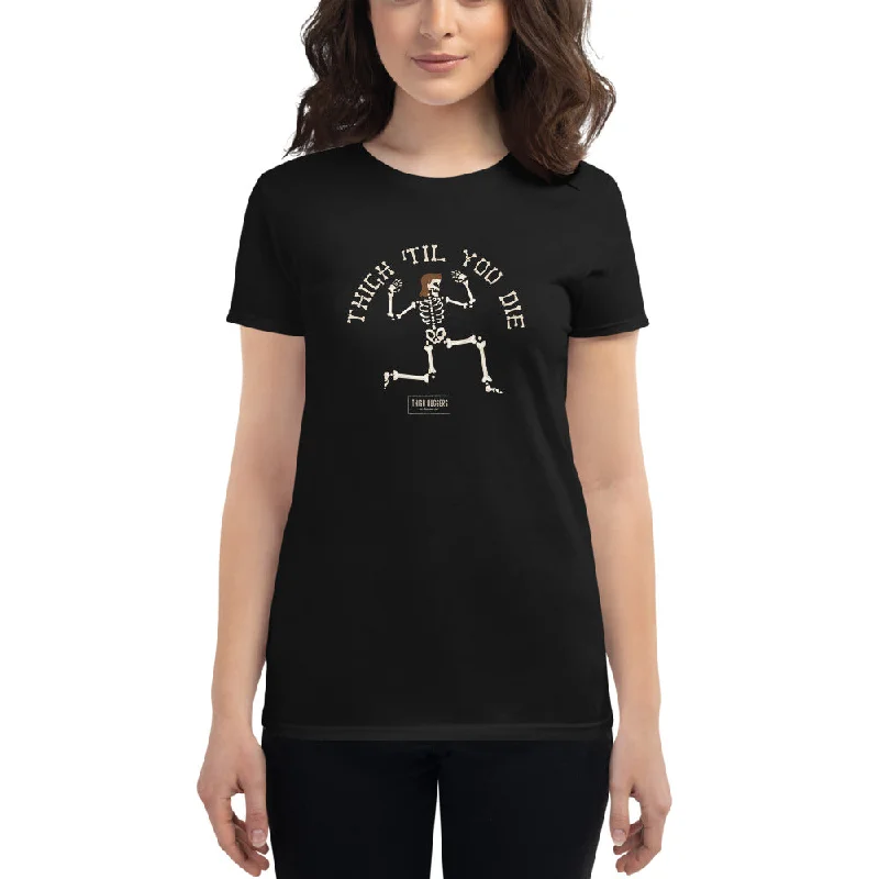 Women's Thigh 'til You Die T-shirt Thin T-Shirt Open Front Quick Dry