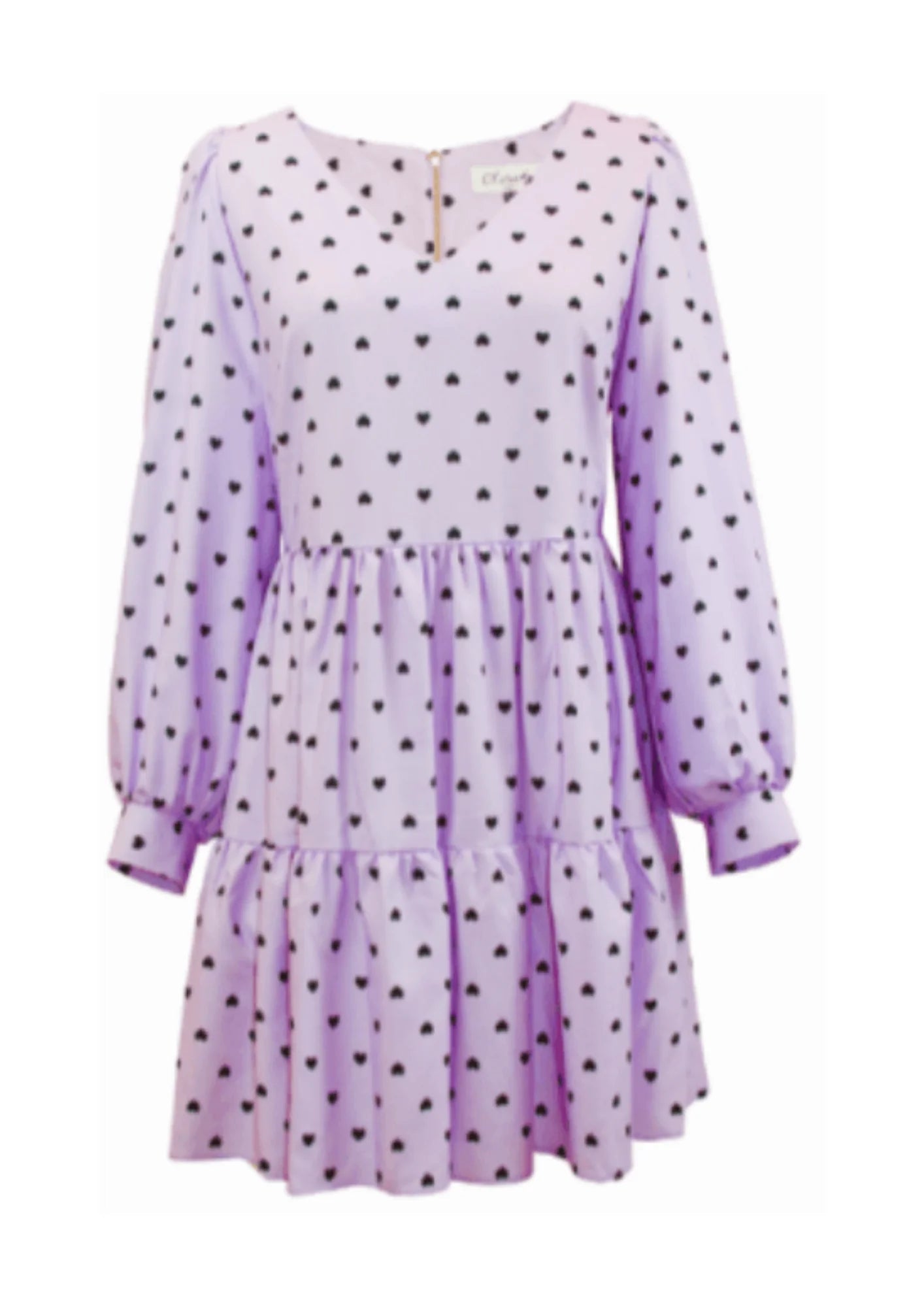LILAC V-NECK TIERED MINI DRESS Cozy Cowl Neck Mini Dress
