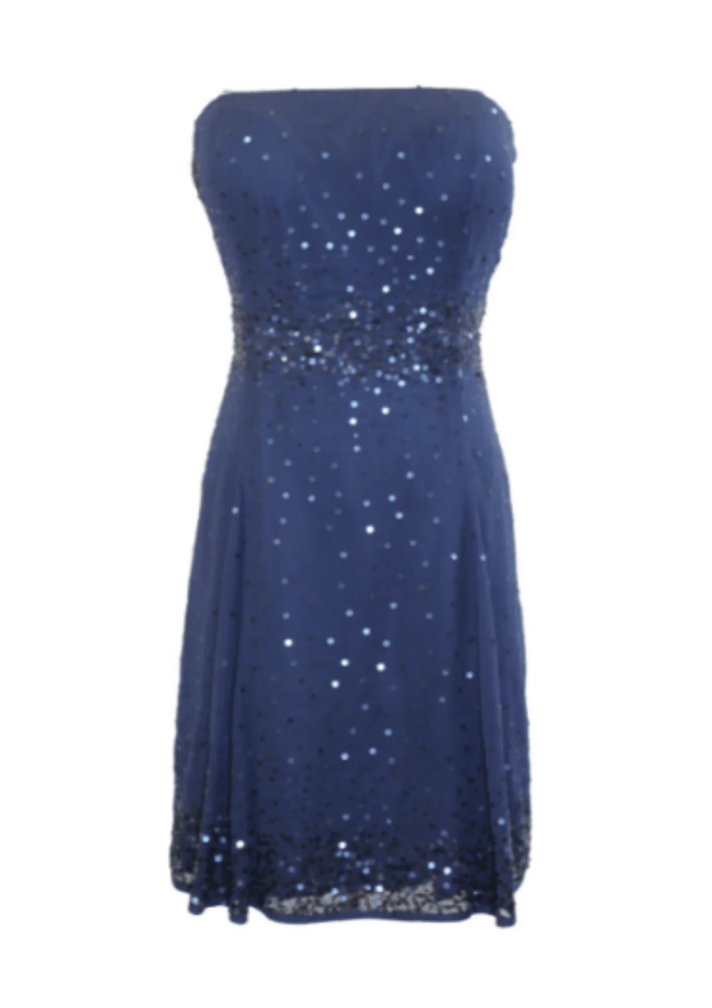 BLUE SEQUINED MINI DRESS Stylish Ribbed Mini Dress