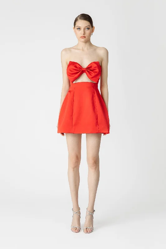 Estelle Strapless Mini Dress Stylish Short Sleeve Mini Dress