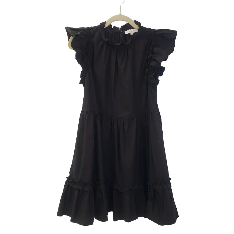 House of Harlow 1960 Black Flutter Sleeve Tiered Mini Dress Size XS/S Stylish Sweetheart Neck Mini Dress House of Harlow 1960 Black Flutter Sleeve Tiered Mini Dress Size XS/S Stylish Sweetheart Neck Mini Dress