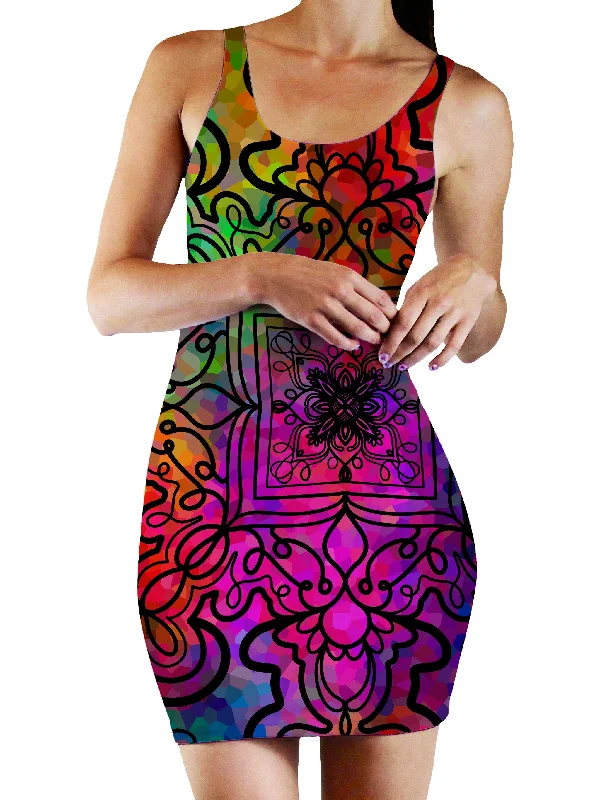 Ornate on Plasma Bodycon Mini Dress Chic Puff Sleeve Mini Dress
