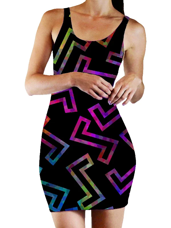 Sparkle Geometric Bodycon Mini Dress Fashionable Polka Dot Mini Dress