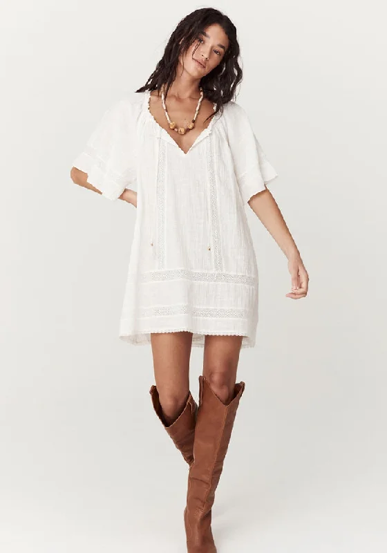 Serendipity Lace Mini Dress - Jasmine Trendy Button-Detail Mini Dress