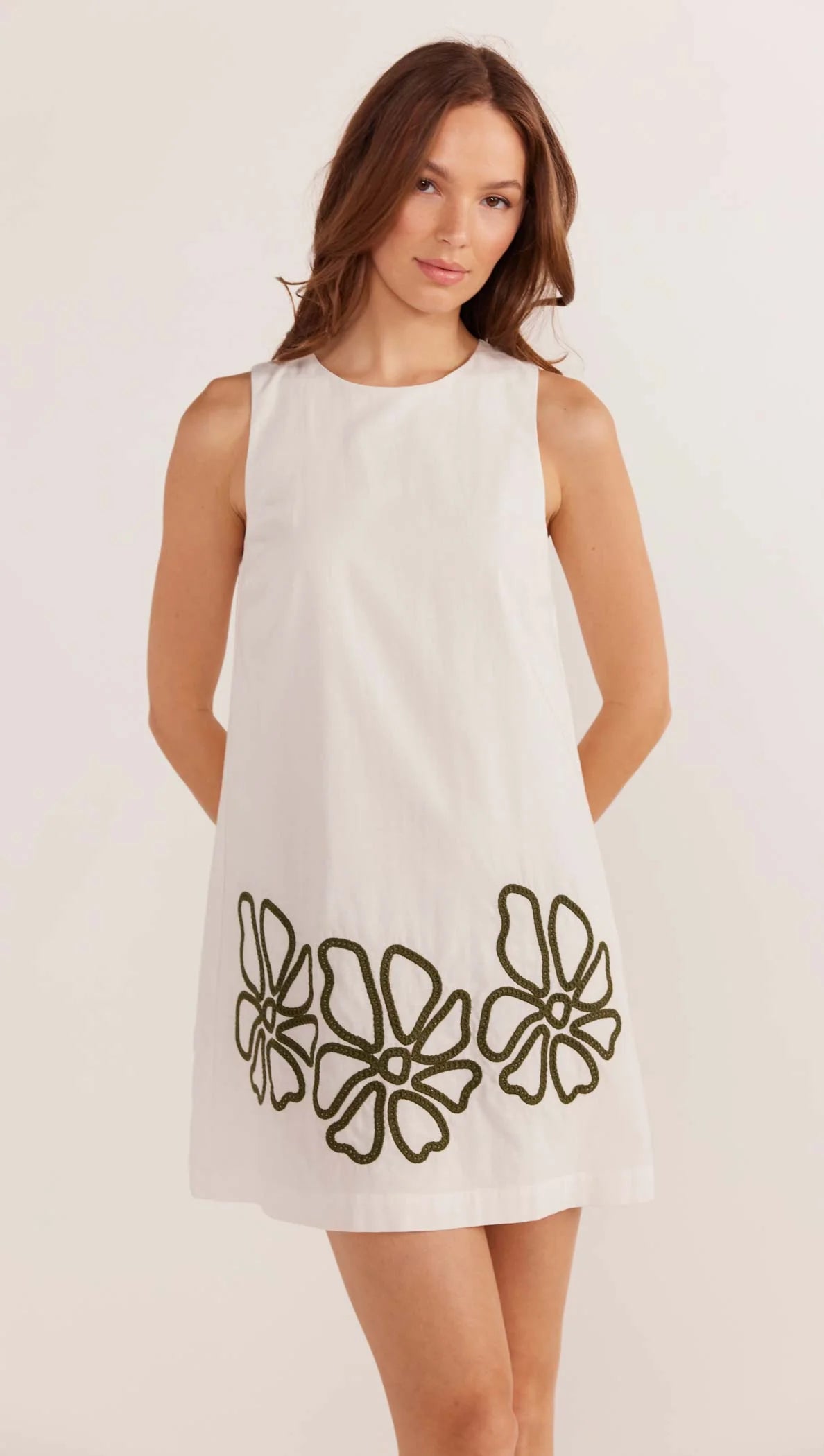 MINK PINK KIMIKA EMBROIDERED MINI DRESS Cozy Sweater Mini Dress