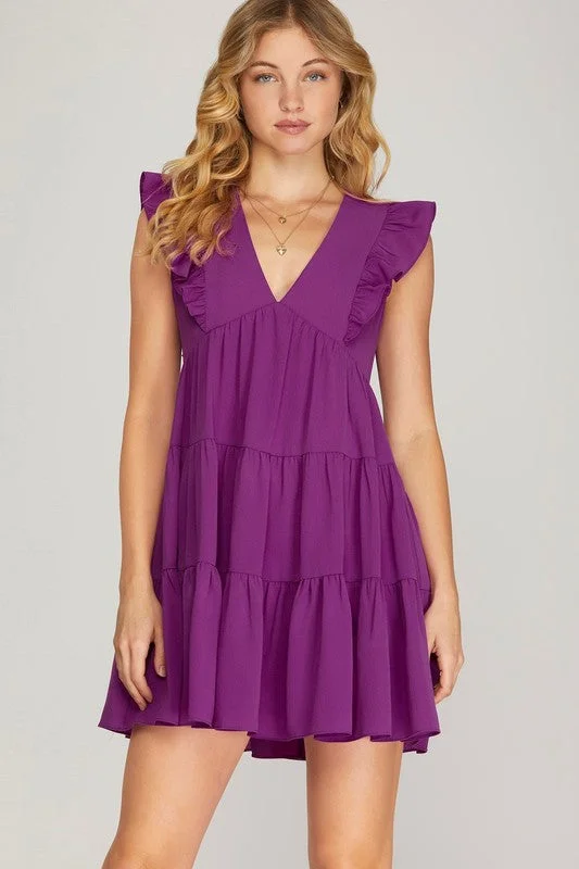 Time Flies Mini Dress Elegant Mini Dress with Pleats