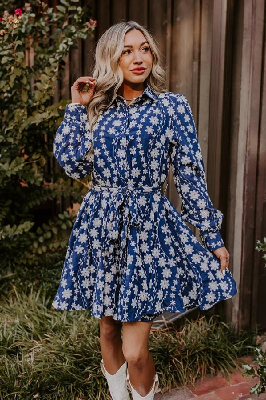 Vino For Two Floral Embroidered Mini Dress Chic Bohemian Mini Dress